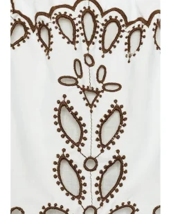 Madewell Embroidered Sleeveless Bubble Top in Poplin Women's