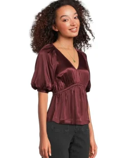 Madewell Kathleen Top- Unitedtex Stretch Satin Women's