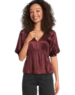 Madewell Kathleen Top- Unitedtex Stretch Satin Women's