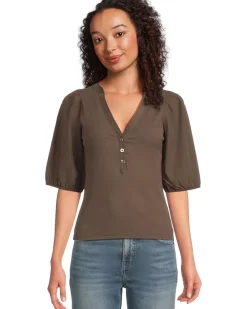 Madewell Mixy V Neck Puff Tee Women's