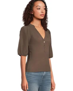 Madewell Mixy V Neck Puff Tee Women's