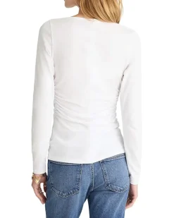 Madewell Side Ruched Slub Long Sleeve Women's