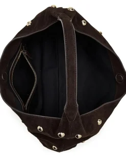 Madewell The Mylie Shoulder Bag in Studded Suede