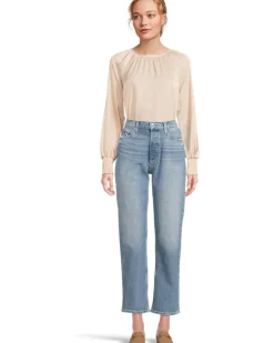 Michael Stars Fabi Smocked Sleeve Top Women's