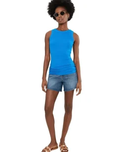 Michael Stars Halley Ruched Side Tank Women's