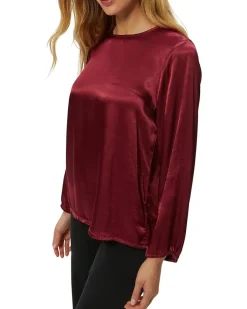 Michael Stars Lali Crew Neck Blouse Women's