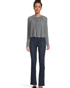Michael Stars Sona Long Sleeve Bubble Top Women's