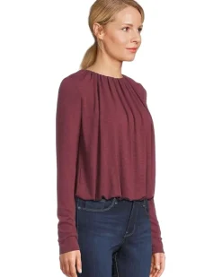 Michael Stars Sona Long Sleeve Bubble Top Women's