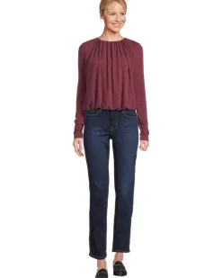 Michael Stars Sona Long Sleeve Bubble Top Women's