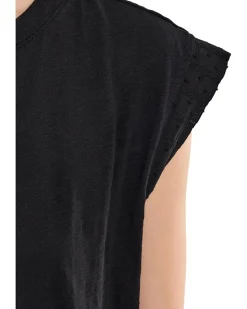 Mod-o-doc Cap Sleeve Column Dress with Conrast Cuffs Women's