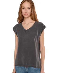 Mod-o-doc Cap Sleeve V-neck Long Tank Women's