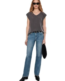 Mod-o-doc Cap Sleeve V-neck Long Tank Women's