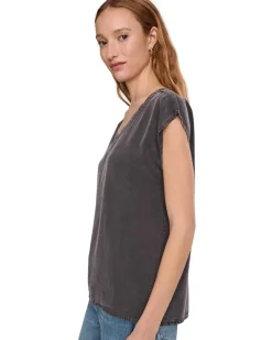 Mod-o-doc Cap Sleeve V-neck Long Tank Women's