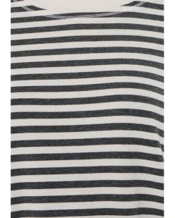Mod-o-doc Long Sleeve Drop Shoulder Boxy Crew Neck Tee Women's