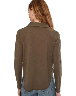 Mod-o-doc Long Sleeve Easy Polo Tee Women's