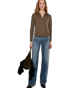 Mod-o-doc Long Sleeve Easy Polo Tee Women's