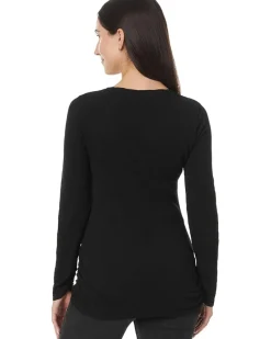 Mod-o-doc Long Sleeve Twisted Scoop Neck Tee Women's