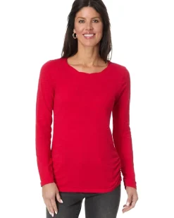 Mod-o-doc Long Sleeve Twisted Scoop Neck Tee Women's