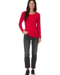 Mod-o-doc Long Sleeve Twisted Scoop Neck Tee Women's