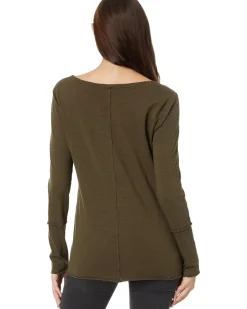 Mod-o-doc Long Sleeve Wide Neck V-Neck Tunic Women's