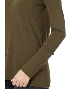 Mod-o-doc Long Sleeve Wide Neck V-Neck Tunic Women's