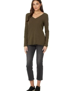 Mod-o-doc Long Sleeve Wide Neck V-Neck Tunic Women's