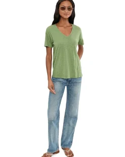 Mod-o-doc Short Sleeve V-Neck Boxy Tee Women's
