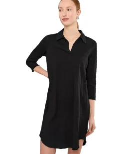 Mod-o-doc 3/4 Sleeve Johnny Collar Dress Women's