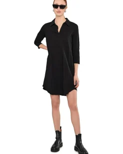 Mod-o-doc 3/4 Sleeve Johnny Collar Dress Women's