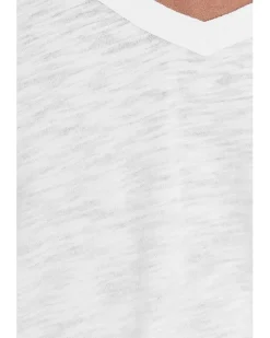 Mod-o-doc 3/4 Sleeve V-Neck Tee with Curved Hem Women's
