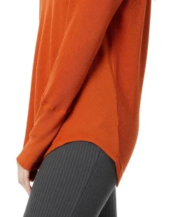 Mod-o-doc Washed Cotton Modal Thermal Long Sleeve V-Neck Tunic Women's