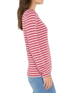NIC+ZOE Long Sleeve Stripe Boat Tee Women's