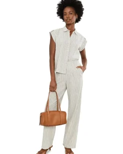 NIC+ZOE Lurex Linen Resort Shirt Women's