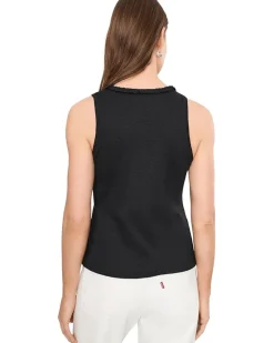 NIC+ZOE Nzt Ruffle Neck Cotton Slub Layer Tank Women's