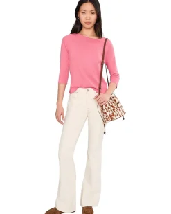 NIC+ZOE 3/4 Sleeve Ballet Boat Tee Women's