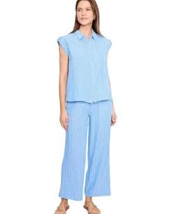 NIC+ZOE Striped Gauze Resort Shirt Women's