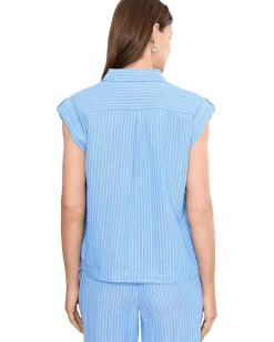 NIC+ZOE Striped Gauze Resort Shirt Women's