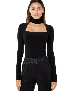 Norma Kamali Long Sleeve Sweetheart Turtle Top Women's