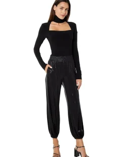 Norma Kamali Long Sleeve Sweetheart Turtle Top Women's