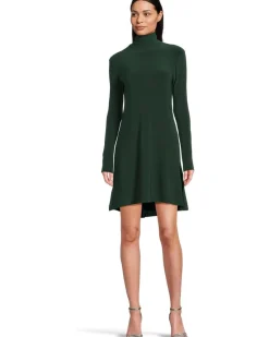 Norma Kamali Long Sleeve Turtle Swing Dress Women's