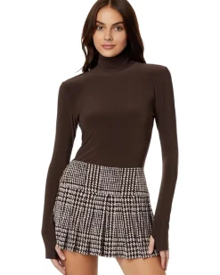 Norma Kamali Slim Fit Long Sleeve Turtle Top Women's