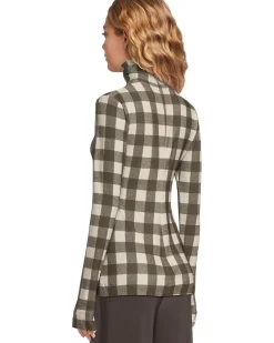 Norma Kamali Slim Fit Long Sleeve Turtle Top Women's