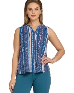 NYDJ Sleeveless Pintuck Blouse Women's