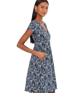 PACT Fit-and-Flare Crossover Dress Women's