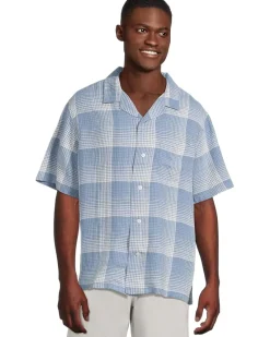 Pendleton Linen Camp Shirt Short Sleeve Men's