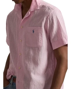 Polo Ralph Lauren Classic Fit Linen-Blend Seersucker Shirt Men's