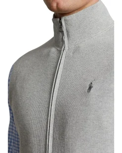 Polo Ralph Lauren Mesh-Knit Cotton Full-Zip Sweater Vest Men's