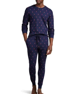 Polo Ralph Lauren Printed Waffle Long Sleeve Crew with All Over Print Men's