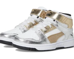 PUMA Kids Rebound Layup Mid Hook and Loop Shoes (Little Kid)