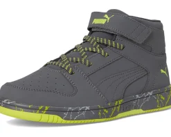 PUMA Kids Rebound Layup Mid Hook And Loop (Little Kid)